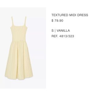 Zara Vanilla Textured Midi Dress